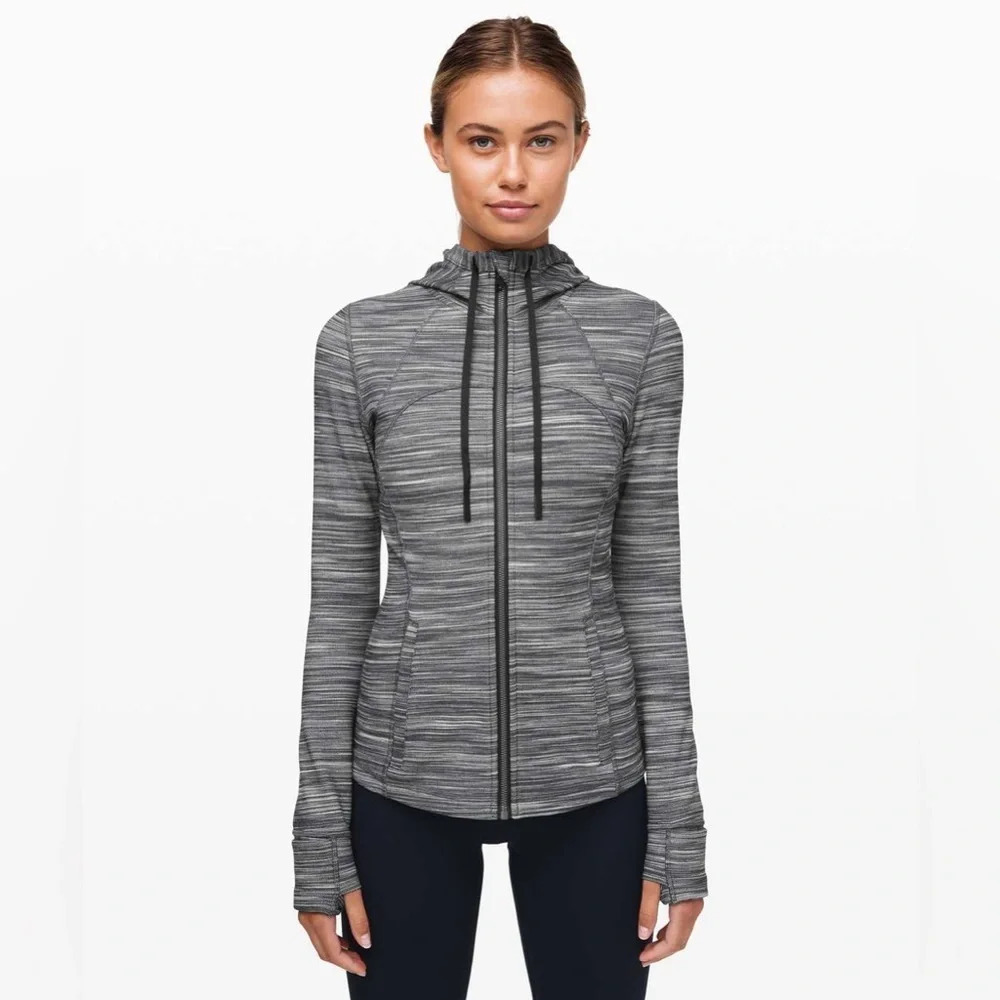 Lululemon Hooded Define  Jacket *Nulu Heathered Black/White